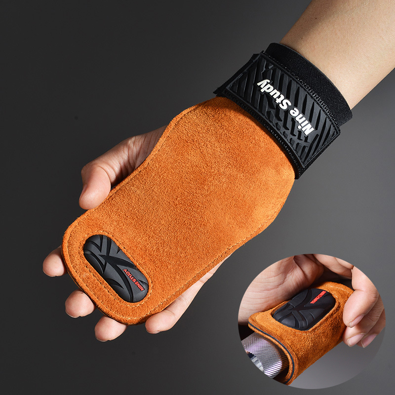 Cowhide Gym Grips Gloves Weigh - Best Crossfit Gear ulasan dan harga