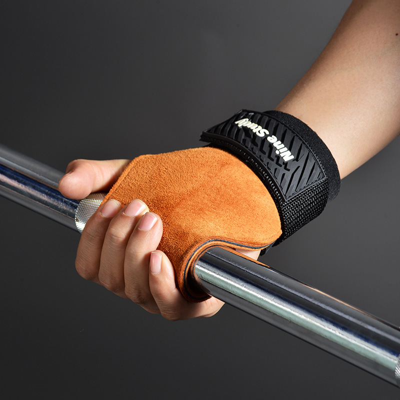 Cowhide Gym Grips Gloves Weigh - Best Crossfit Gear ulasan dan harga