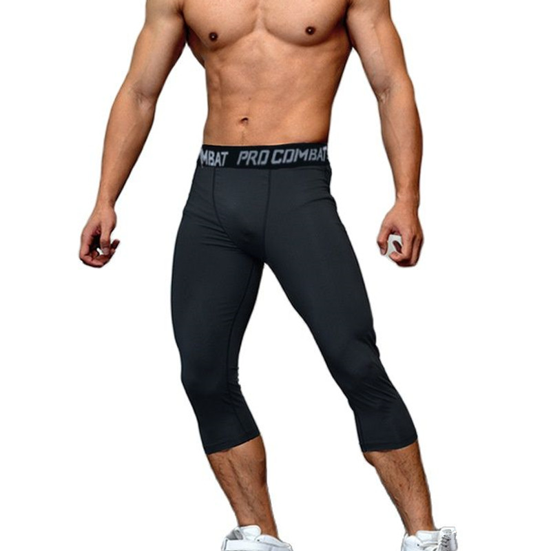 Men Tight 3/4 Cropped Pants Co - Best Crossfit Gear ulasan dan harga