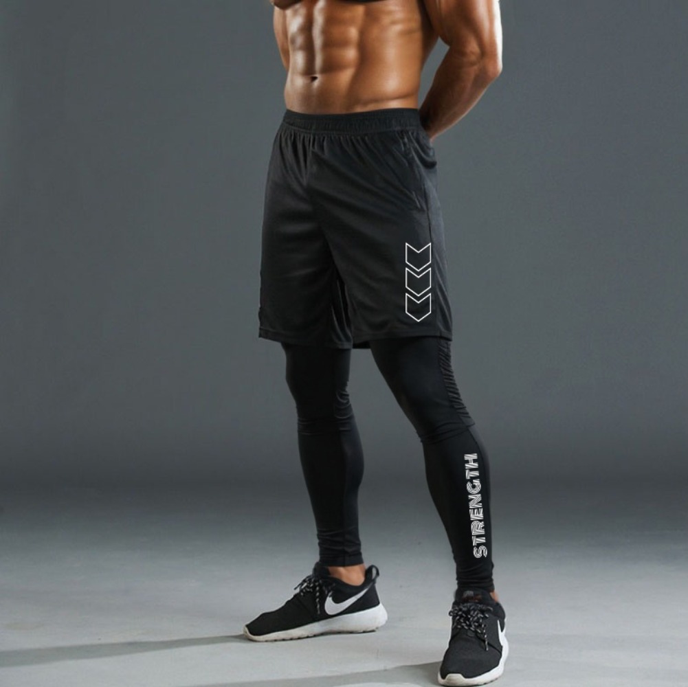 Men's 2 in1 Compression Sport  - Best Crossfit Gear ulasan dan harga